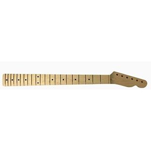 Allparts® »TMO-C-MOD REVMENT MAPLE NECK VOOR TELECASTER®« Hals voor elektrische gitaar in tele®-stijl - Onbehandeld - 21 Tall Bunden - Maple