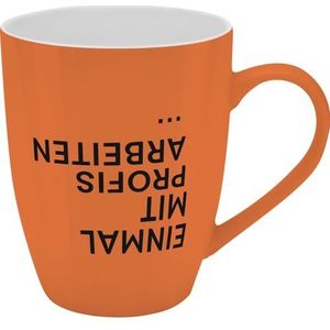 Tasse mit Motivdruck 'Einmal mit Profis arbeiten...', mit Banderole