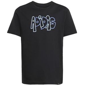 adidas Uniseks-Kind GRAFFITI GRAPHIC T-SHIRT JUNIOR, black, 9-10 Years
