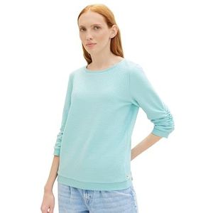 TOM TAILOR Denim Sweatshirt voor dames, 13117 - Pastel Turquoise, S
