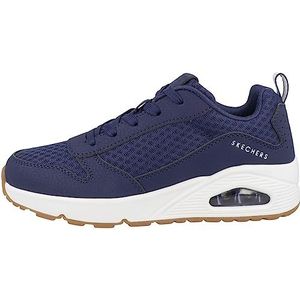 Skechers 403667L NVY Trainers, Navy Synthetisch/Textiel/Witte Trim, 6 UK, Marine synthetisch textiel witte rand, 39.5 EU