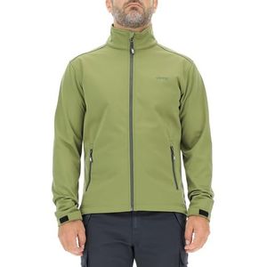 JEEP O102883-E100 J softshelljas voor heren, met ritszakken, kleine print, J23W, olijfgroen, maat M