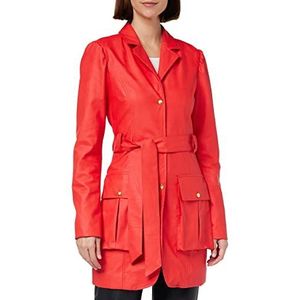 KENDALL & KYLIE K & K W VGN Leather Tie Blazer KKW3711004, Bloody Red, XL, Vrouwen