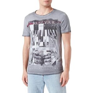 KEYLARGO Heren T-shirts MT Circle of Life Round, Zilver (1107), 3XL