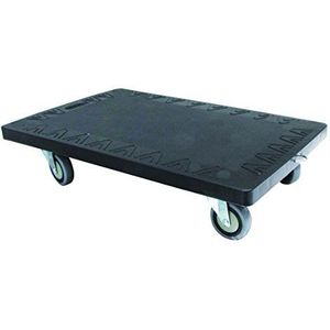 T-EQUIP Transportwagen - 250 kg draagvermogen, zwart, 61 x 415 x 17,3 cm