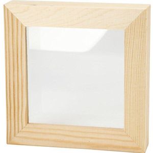 Creativ 575610 4,8 x 4,8 inch 1-delig houten 3D-frame, beige