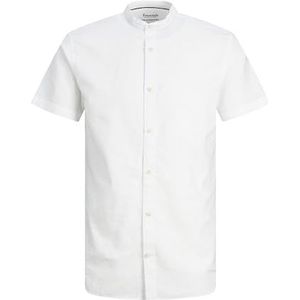 JJESUMMER Linen Blend Shirt SS SN, wit, XXL