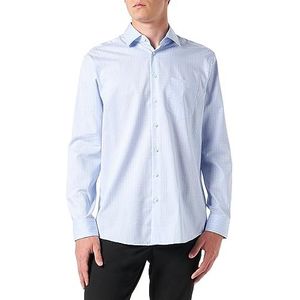 Seidensticker Heren Regular Fit shirt met lange mouwen, Lichtblauw, 40