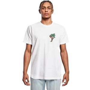 Mister Tee heren T-shirt Flamingo Tee met blassem neon motief print