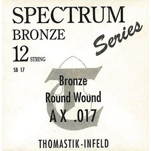 Thomasitk SB210 enkele snaren A .017fw brons met zijdeinzetstuk flatwund SB17 voor akoestische gitaar Spectrum set SB210