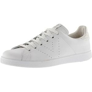 victoria Girl 1125104-KIDS Low-Top VICTORIA LEATHER LOW TENNIS & GLITTER BACK & STAMPED LOGO BLANCO 27