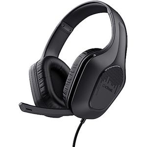 Trust Gaming GXT 418 Rayne Lichtgewicht Gaming Headset voor PC Xbox PS4 PS5 Switch Mobile, 50mm-drivers, 3.5 mm Jack, 2m Kabel, Opklapbare Microfoon, Over-Ear Bedrade Koptelefoon, Zwart