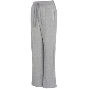 Emporio Armani Iconic Terry Sweatpants voor dames, losse pasvorm, lichtgrijs gem., XL