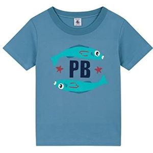 Petit Bateau T-shirt voor jongens, Lavis/Groen, 12 Jaren
