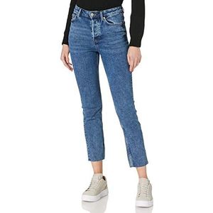 TOM TAILOR Denim Dames Lotte High Waist Straight Jeans 1024241, 10119 - Used Mid Stone Blue Denim, 25