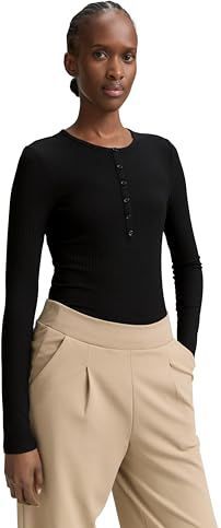 Tom Tailor Denim - Slim Fit Shirt - Effen - Lange Mouwen - Viscosemix