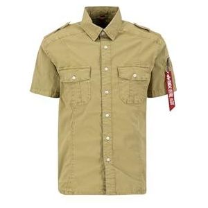 Alpha Industries Basis Shirt Slim S voor Mannen Sage-Green