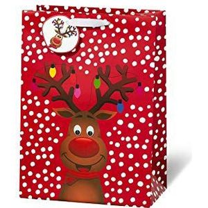 bsb Cadeauzak cadeauzak papieren zak kerstmis""Funny Christmas"" A4-formaat