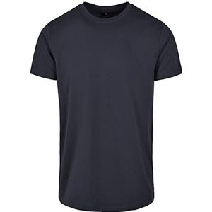 Build Your Brand Basic T-shirt voor heren met ronde hals, navy, XL