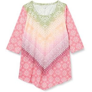 Avenue Dames Plus Size Top Lydia Placement Shirt, Rosey Ombre Tegel, 42 grote maten