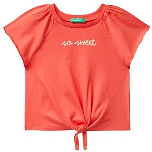United Colors of Benetton T-shirt 3096G108Y, koraalrood 01N, 90 meisjes, Koraalrood 01N