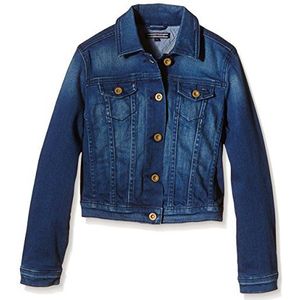 Tommy Hilfiger Vivianne Denim Jacket Tmsstr Jacket voor meisjes, Blauw (Tribeca Mid Sateen Stretch 911), 176 cm