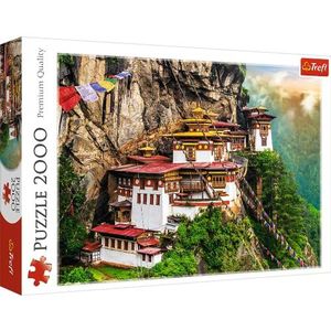 Trefl Puzzel, Tijgernest, Bhutan, 2000 elementen, Premium kwaliteit, voor volwassenen en kinderen vanaf 12 jaar