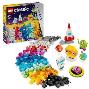 LEGO Classic Creatieve planeten Ruimte Speelgoed voor Kinderen met Opbergdoos, Bouwpakket met Raket, Creatief Cadeau voor Jongens en meisjes vanaf 5 Jaar 11037