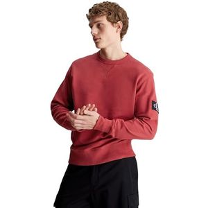 Calvin Klein Jeans heren Sweatshirts Badge Crew Neck J30j323426, Granaat, XXS