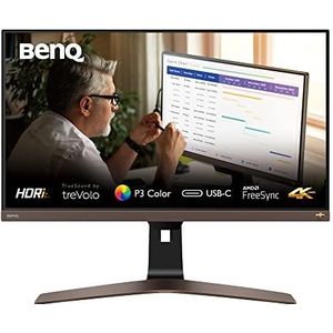 BenQ EW2880U Monitor (28 inch, 4K UHD, IPS, P3 Wide Color, USB-C opladen, DP / HDMI, in hoogte verstelbaar) Compatibel met MacBook
