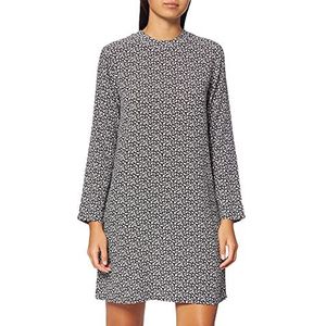 Superdry Dames Studios L/S Woven Mini Casual Jurk, Londen Bloemen Zwart, XS