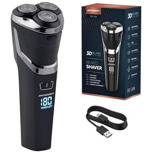 Berdsen Elektrisch scheerapparaat voor heren, elektrisch scheerapparaat, tondeuse, lcd zwart