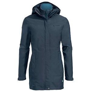 Vaude Dames dubbele jas Women's Idris 3in1 Parka II, staalblauw, 36, 41103