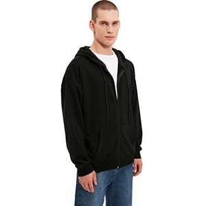 Trendyol Heren Zwart Male Oversize Fit Sweatshirt, M