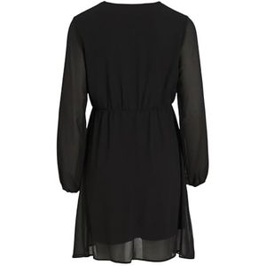 Vila Dames Viura L/S Lace Detail Dress-Noos jurk, zwart, 34