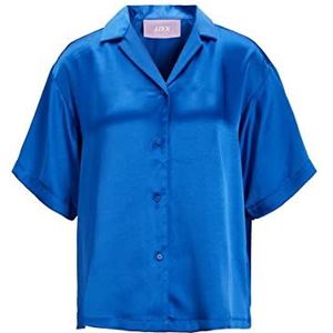 Jack & Jones Dames Jjxx Jxlisa Ss Comfort Satijn Shirt Sn Blouse, Blue Iolite., S
