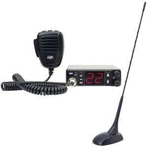 PNI Escort HP 5500 CB radioset en PNI Extra 48 45 cm SWR 1.0 CB-antenne incl. magneet