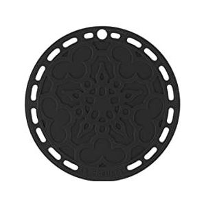 Le Creuset Onderzetter, silicone, hittebestendig tot 250 °C, diameter van 20 cm, zwarte onyx