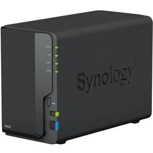 Synology Disk Station DS223 - NAS server - 2 bays - SATA 6Gb/s - RAID 0, 1, JBOD - RAM 2 GB - Gigabit Ethernet - iSCSI s
