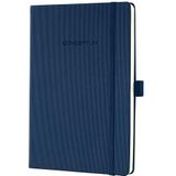 Sigel CO120 notitieboek, ca. A5, blanco, hardcover, zwart, CONCEPTUM gelinieerd donkerblauw