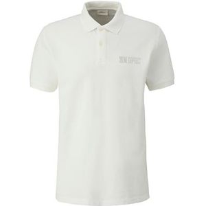 s.Oliver Poloshirt voor heren met logoprint, wit 0120, M