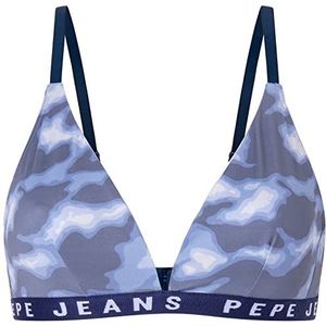 Pepe Jeans Camo BH voor dames, Navy, L, marineblauw, L