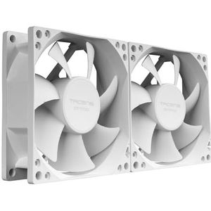 Tacens - AF8X2 - Ventilator - Wit - 80 mm - 2x Ultra-stille