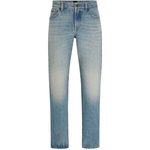BOSS Re.Maine BC blauwe regular fit jeans voor heren, van stevig denim, turquoise/Aqua442, 34W / 30L