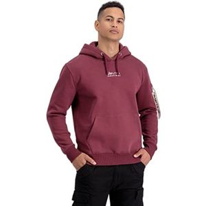 Alpha Industries Organics EMB Hoody Heren Sweat met capuchon Organic Burgundy