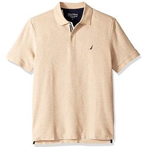 Nautica Klassiek poloshirt voor heren met korte mouwen, Coastal Camel Heather, S