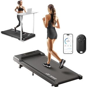 Uni-chic 4-in-1 Elektrische Loopband Met App En Afstandsbediening, Compact, Kantelbaar, Stille Helling, 2,5 Pk, Voor Kantoor En Thuis, Zwart