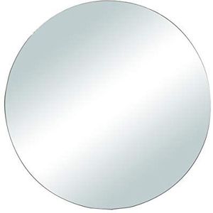 Rayher 46453000 Spiegelplaat rond om zelf vorm te geven en te decoreren, spiegelplaat voor tafeldecoratie, 20 cm, zilver