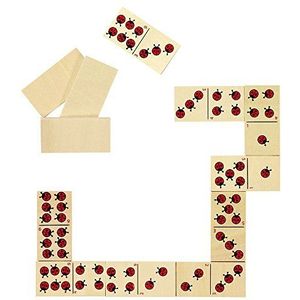 Dominospiel Marienkäfer: 6 x 3 cm, Holz, 28 Steine, per Stück