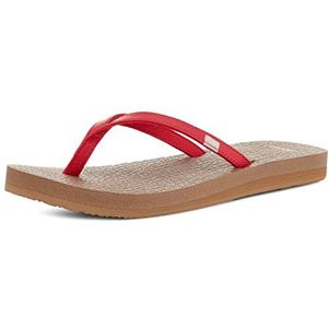 Sanuk Vrouwen Yoga Spree 4 Flip-Flop, Bitterzoet Rood, 8 UK